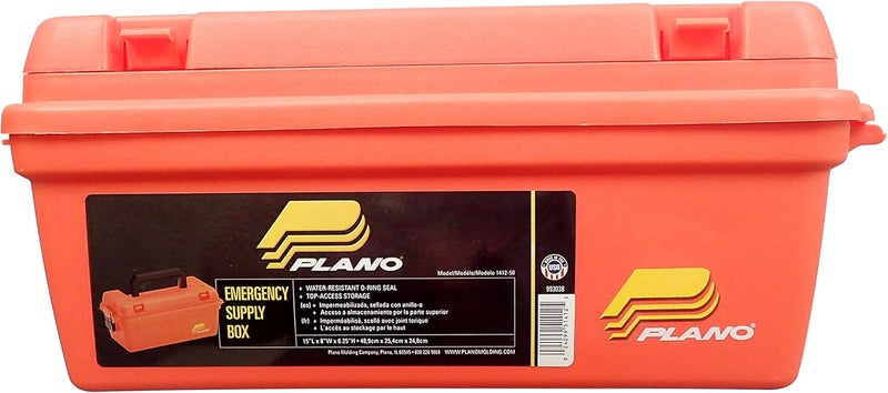 PLANO Shallow Dry Storage Box (Orange), small (141250) (Pack of 4) - Image 3